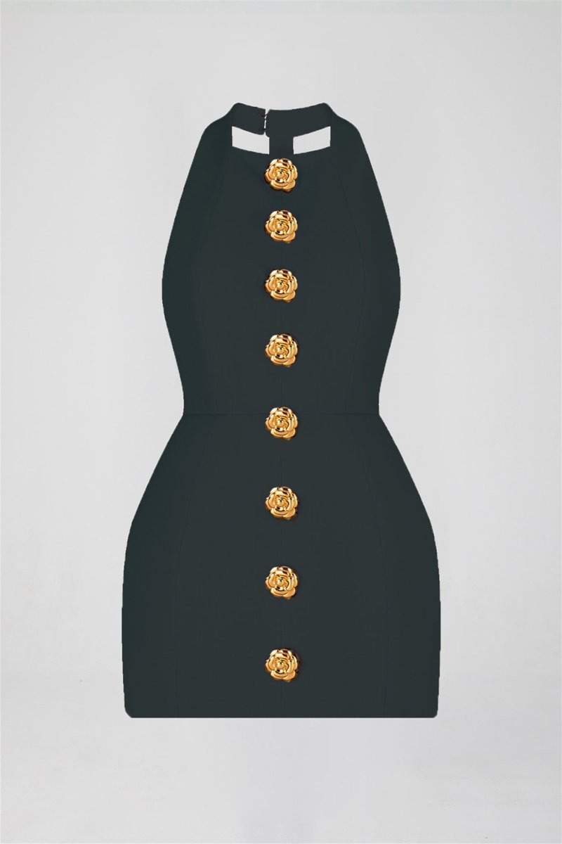 Decena Halter Backless Mini Dress