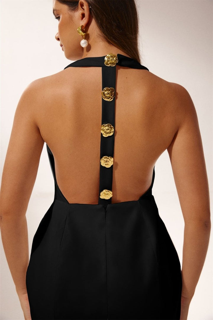 Decena Halter Backless Mini Dress