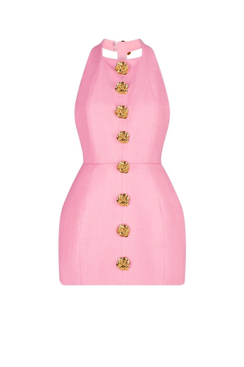 Decena Halter Backless Mini Dress