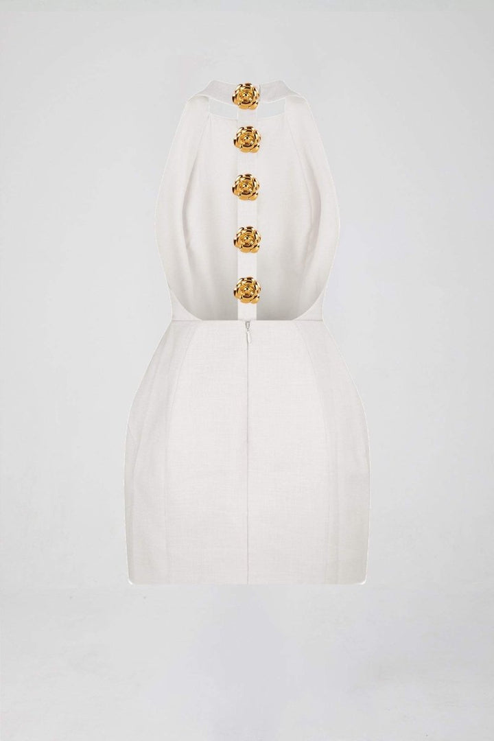 Decena Halter Backless Mini Dress
