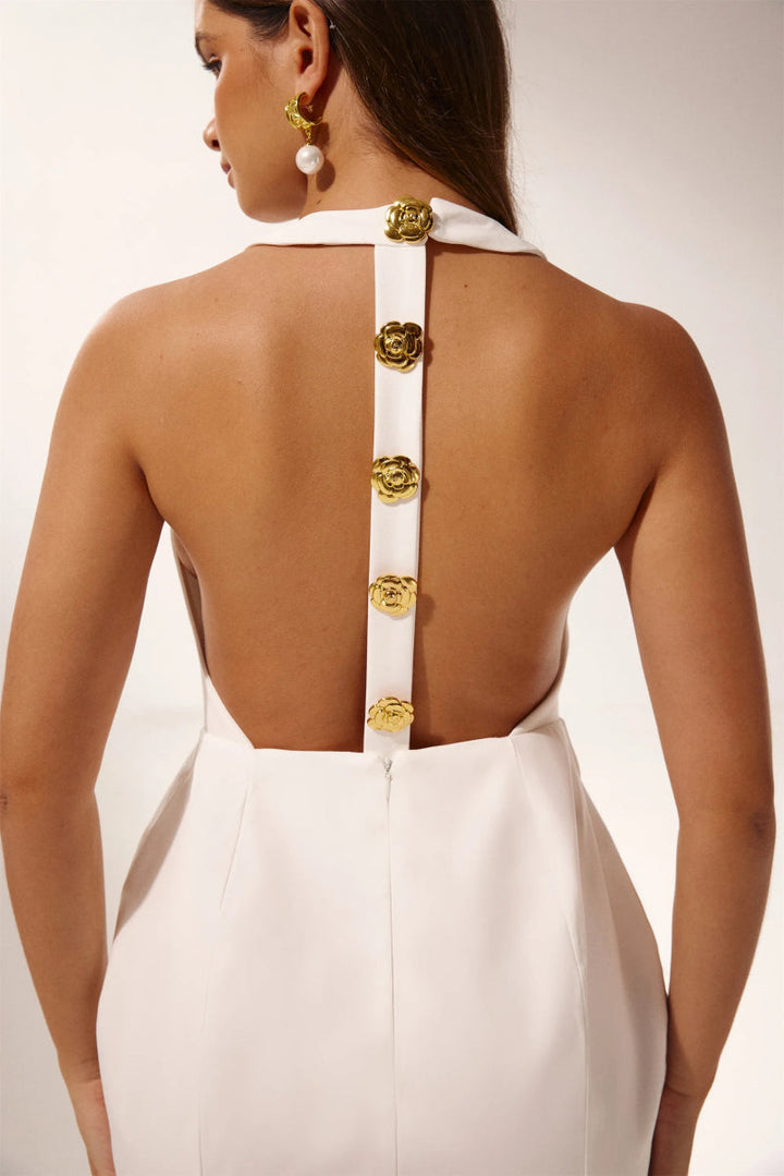 Decena Halter Backless Mini Dress