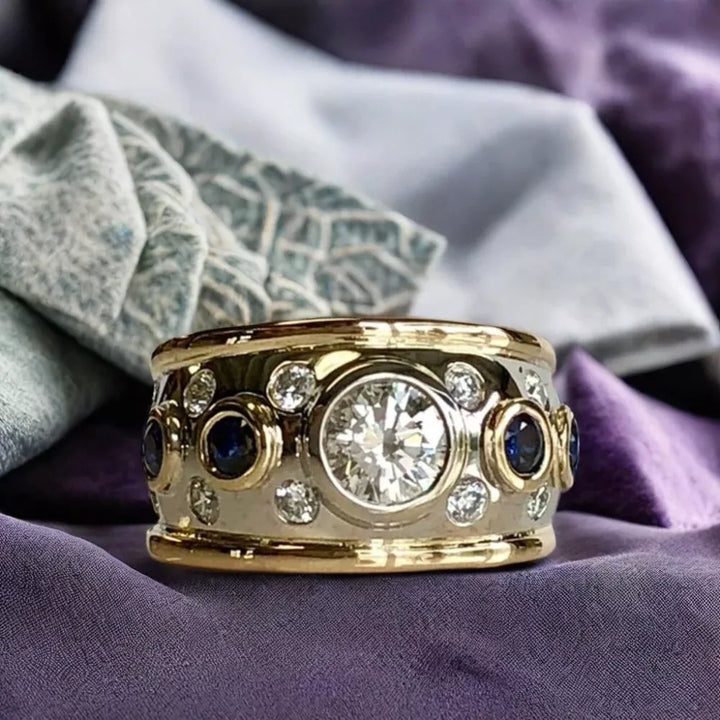 Vintage Gold Ring with Zirconia