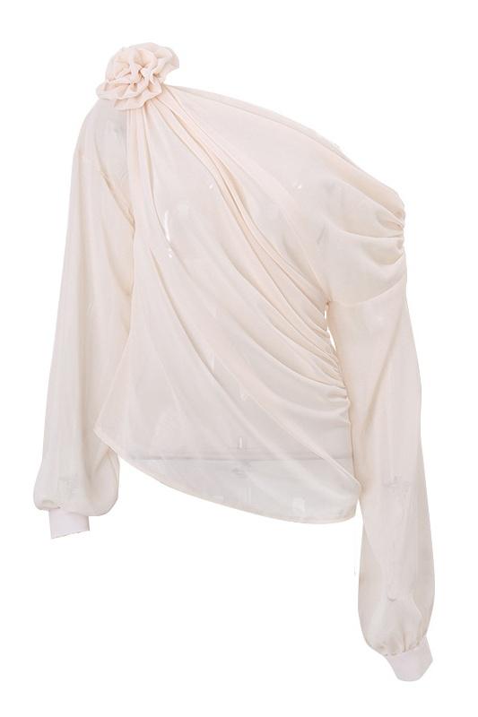 Hanako Flower Asymmetrical Top