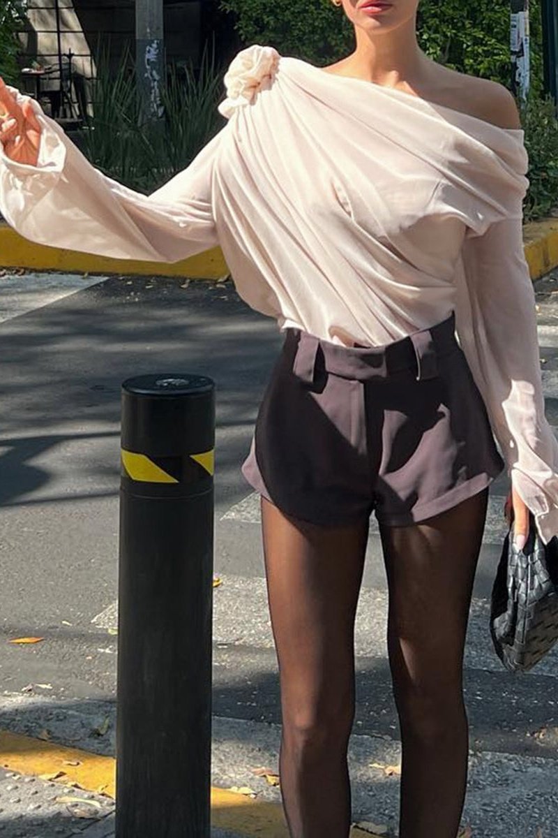 Hanako Flower Asymmetrical Top