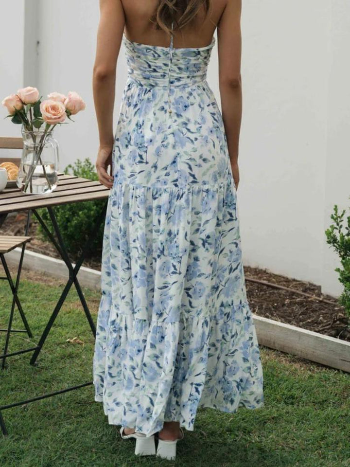 Beckett Floral Printed Halterneck Maxi Sundress